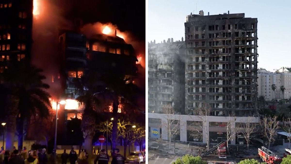 Z balkonů volali o pomoc. Požár domu ve Valencii má nejméně deset obětí